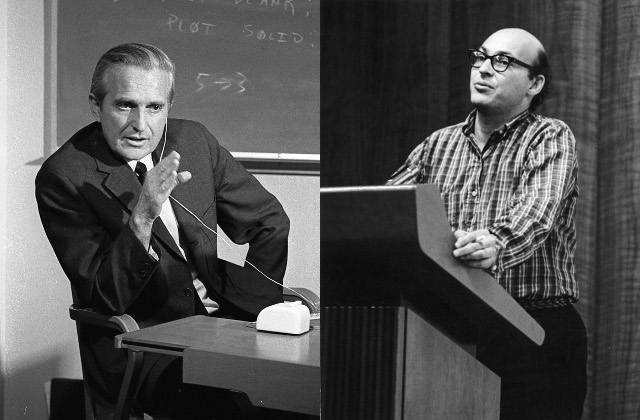 Photo of Douglas Engelbart and Marvin Minsky