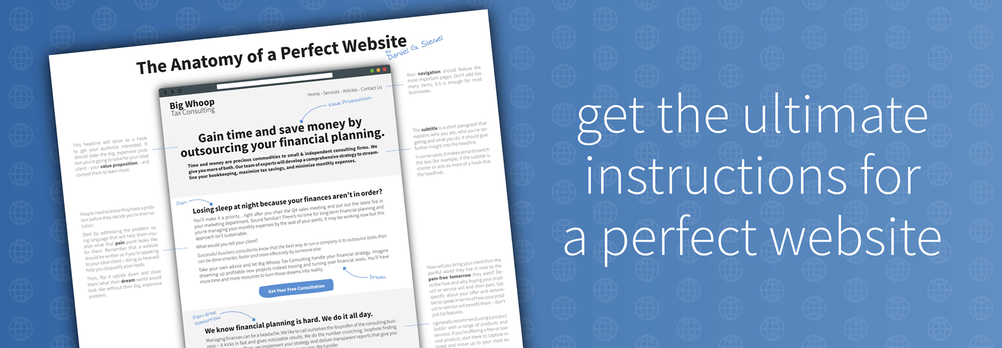 Download the instructions for a perfect website